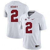 Alabama Crimson Tide 2 Derrick Henry White Nike College Football Jersey Dzhi,baseball caps,new era cap wholesale,wholesale hats